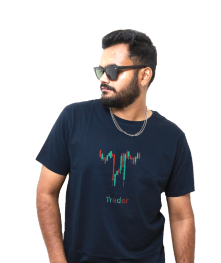 regular fit unisex navy blue cotton tshirt