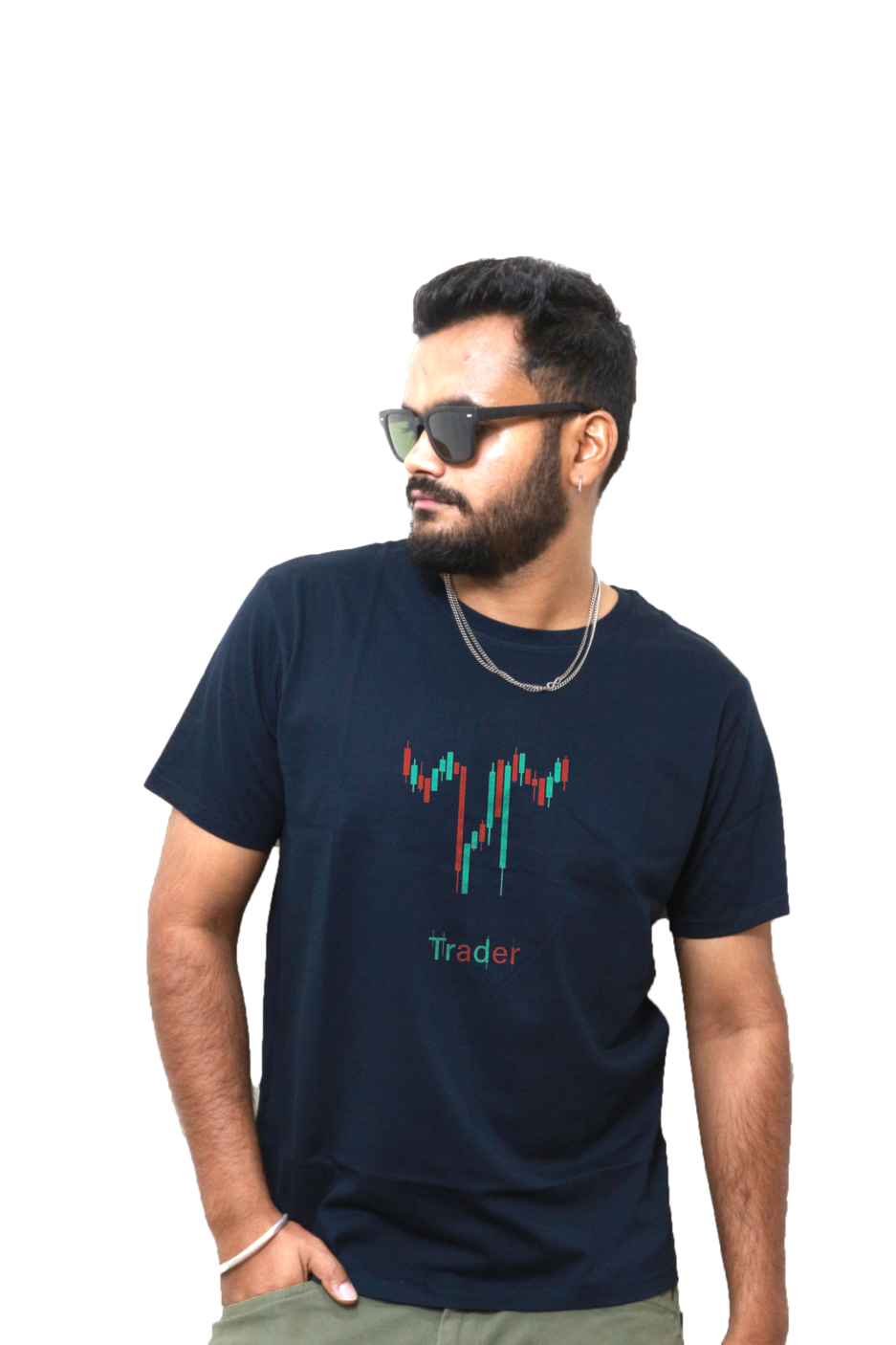 regular fit unisex navy blue cotton tshirt